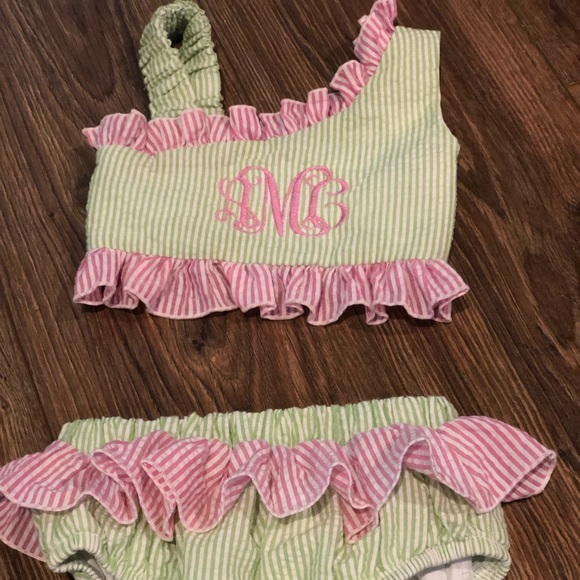 smocked bathing suit baby